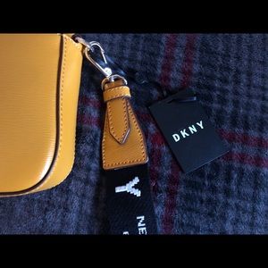 DKNY Mustard Crossbody with Monogram Strap